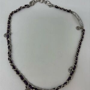114 Premier Designs Silver and Purple Necklace